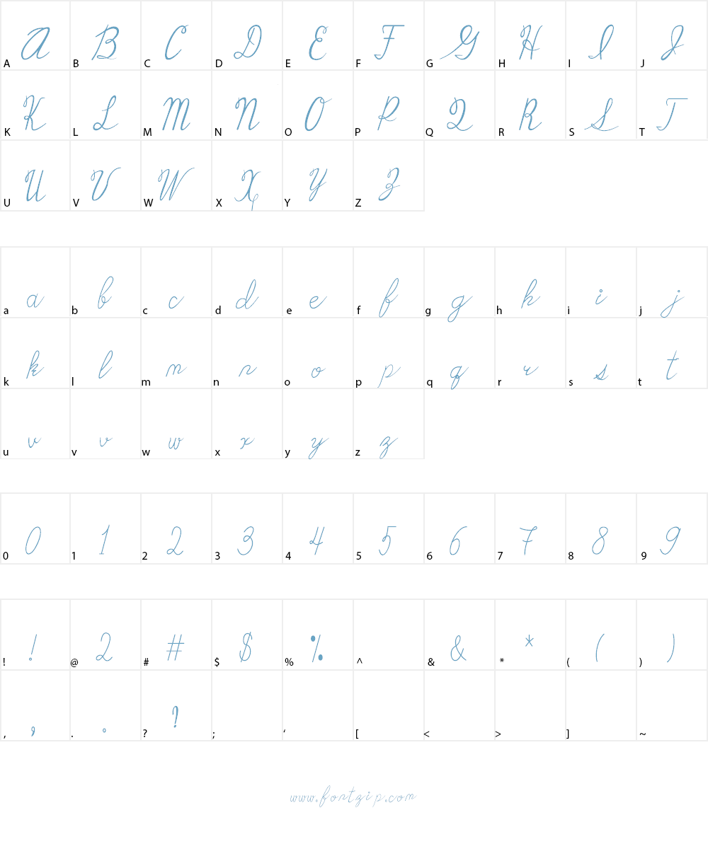 Hillary Youth Font Character